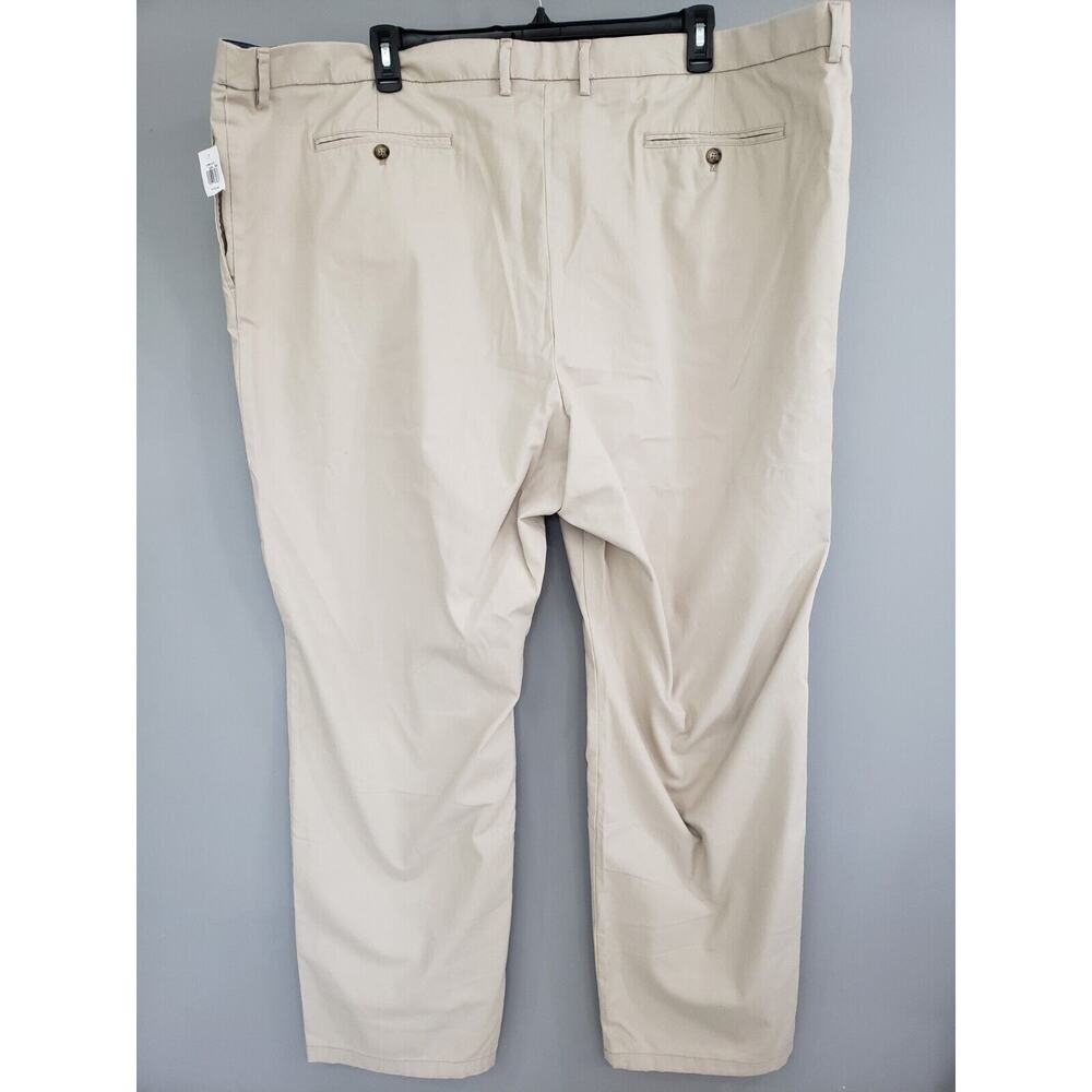 NEW 52x32 Big & Tall Athletic Ultimate Built-In Flex Chino Pants Khaki‎ - 579918